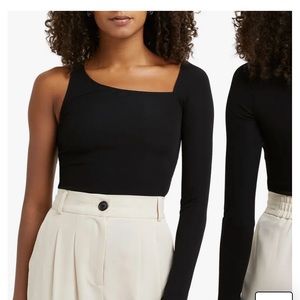 🏷️River Island Ribbed king sleeve body suit black NWT UK 8, US XS